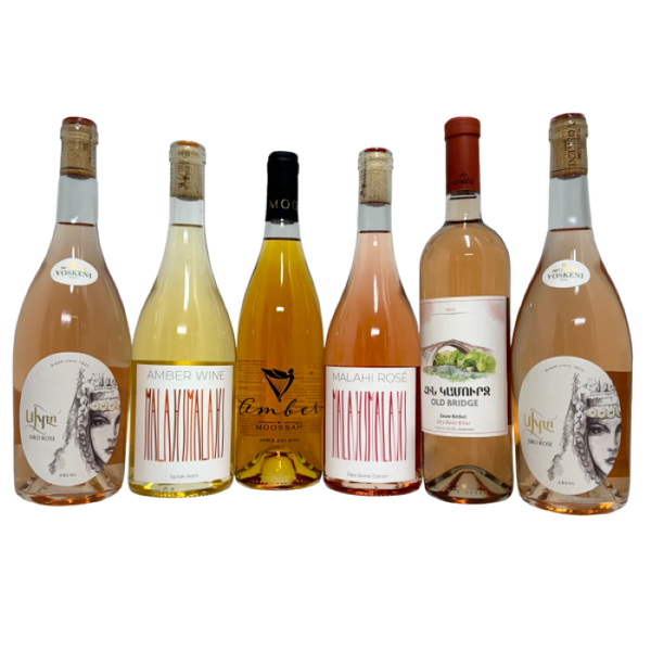 Armenian Rose and Amber Wines Six-Pack + FREE Shipping